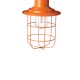 Glitzhome 9.75"H Orange Metal Wire Solar Powered Outdoor Hanging Lantern