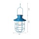 Glitzhome 9.75"H Blue Metal Wire Solar Powered Outdoor Hanging Lantern