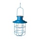 Glitzhome 9.75"H Blue Metal Wire Solar Powered Outdoor Hanging Lantern