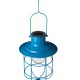 Glitzhome 9.75"H Blue Metal Wire Solar Powered Outdoor Hanging Lantern