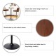 Glitzhome 41.75"H Bar Table with Walnut Top and Black Base