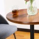Glitzhome 41.75"H Bar Table with Walnut Top and Black Base