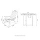 Elm PLUS 1 Piece 30000-BTU Round Slates Top Aluminum Propane Fire Pit Table and 4 Piece Aqua HDPE Folding Adirondack Chairs