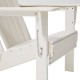 Elm PLUS 1 Piece 30000-BTU Tan Aluminum Propane Fire Pit Table and 4 Piece White HDPE Folding Adirondack Chairs