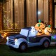 Glitzhome Lighted Inflatable Truck with Jack-O-Lantern Pumpkins Decor