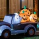 Glitzhome Lighted Inflatable Truck with Jack-O-Lantern Pumpkins Decor