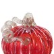 Glitzhome S/3 Red Glass Pumpkin & Gourd