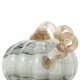 Glitzhome S/3  Gray Marble Glass Pumpkin & Gourd