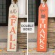 Glitzhome 35.5"H Fall and Thanksgiving Double Sided Wooden Tag Porch Sign