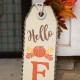 Glitzhome 35.5"H Fall and Thanksgiving Double Sided Wooden Tag Porch Sign