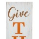 Glitzhome 30"H Fall and Thanksgiving Double Sided Washed White Wooden Box Shaped Porch Sign