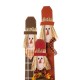 Glitzhome 36.25"H Lighted Wooden Scarecrow Family Porch Decor with Wreath