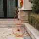 Glitzhome 33.25"H Fall Metal Bicycle Wheel Pumpkin Porch Decor