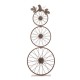 Glitzhome 33.25"H Fall Metal Bicycle Wheel Pumpkin Porch Decor