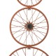 Glitzhome 33.25"H Fall Metal Bicycle Wheel Pumpkin Porch Decor