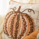 Glitzhome 18" Fall Embroidered Pumpkin Pillow Cover