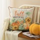 Glitzhome 20" Fall Embroidered Pumpkin Pillow