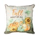 Glitzhome 20" Fall Embroidered Pumpkin Pillow