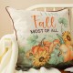 Glitzhome 20" Fall Embroidered Pumpkin Pillow