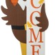 Glitzhome 36"H Thanksgiving Wooden Turkey Welcome Porch Decor