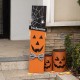 Glitzhome 36"H Halloween and Fall Double Sided Wooden Scarecrow/Pumpkin Porch Decor