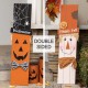 Glitzhome 36"H Halloween and Fall Double Sided Wooden Scarecrow/Pumpkin Porch Decor
