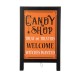 Glitzhome 24"H Halloween Wooden "Candy Shop" Standing Easel Sign or Hanging Decor