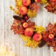 Glitzhome 24"D Apple Berry Leaf Wreath