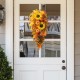 Glitzhome 26"H Sunflower Pumpkin Leaf Swag