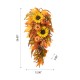 Glitzhome 26"H Sunflower Pumpkin Leaf Swag