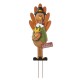 Glitzhome 36"H Thanksgiving Metal Turkey Yard Stake, Standing Decor or Hanging Decor (Three function)