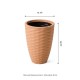 Glitzhome Set of 2 Oversized Eco-Friendly HDPE Terracotta Textured Tall Pot Planter
