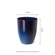 Glitzhome Set of 2 Oversized Eco-Friendly PE Cobalt Blue Faux Ceramic Tall Pot Planter