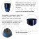 Glitzhome Set of 2 Oversized Eco-Friendly PE Cobalt Blue Faux Ceramic Tall Pot Planter