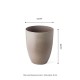 Glitzhome Set of 2 Oversized Eco-Friendly PE Sand Beige Faux Ceramic Tall Pot Planter