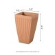 Glitzhome Set of 2 Oversized Eco-Friendly PE Terracotta Tapered Tall Fluted Pot Planter