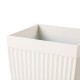 Glitzhome Set of 2 Oversized Eco-Friendly PE White Faux Ceramic Fluted Tapered Tall Pot Planter
