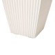 Glitzhome Set of 2 Oversized Eco-Friendly PE White Faux Ceramic Fluted Tapered Tall Pot Planter