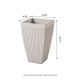 Glitzhome Set of 2 Oversized Eco-Friendly PE Sand Beige Terrazzo Fluted Tapered Tall Pot Planter