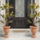 Glitzhome Set of 2 Oversized Eco-Friendly PE Terracotta Urn Planter