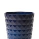 Glitzhome Set of 2 Oversized Eco-Friendly PE Cobalt Blue Faux Ceramic Textured Tall Pot Planter