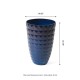 Glitzhome Set of 2 Oversized Eco-Friendly PE Cobalt Blue Faux Ceramic Textured Tall Pot Planter