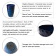 Glitzhome Set of 2 Oversized Eco-Friendly PE Cobalt Blue Faux Ceramic Textured Tall Pot Planter