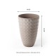 Glitzhome Set of 2 Oversized Eco-Friendly PE Sand Beige Faux Ceramic Textured Tall Pot Planter