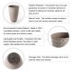 Glitzhome Set of 2 Oversized Eco-Friendly PE Sand Beige Faux Ceramic Textured Tall Pot Planter