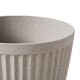 Glitzhome Set of 2 Oversized Eco-Friendly PE Sand Beige Terrazzo Round Fluted Pot Planter