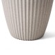 Glitzhome Set of 2 Oversized Eco-Friendly PE Sand Beige Terrazzo Round Fluted Pot Planter