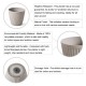 Glitzhome Set of 2 Oversized Eco-Friendly PE Sand Beige Terrazzo Round Fluted Pot Planter