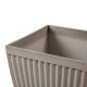 Glitzhome Set of 2 Oversized Eco-Friendly PE Faux Concrete Square Fluted Pot Planter