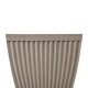 Glitzhome Set of 2 Oversized Eco-Friendly PE Faux Concrete Square Fluted Pot Planter